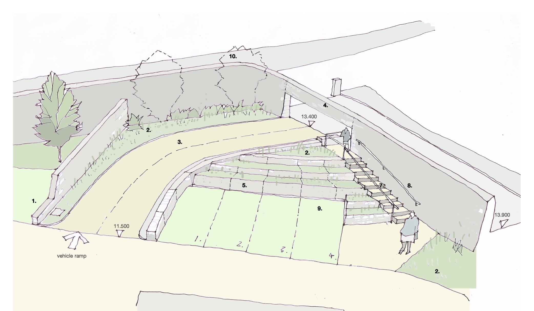 RWY New Car Park Ramp Image credit Gillespie Yunnie Architects