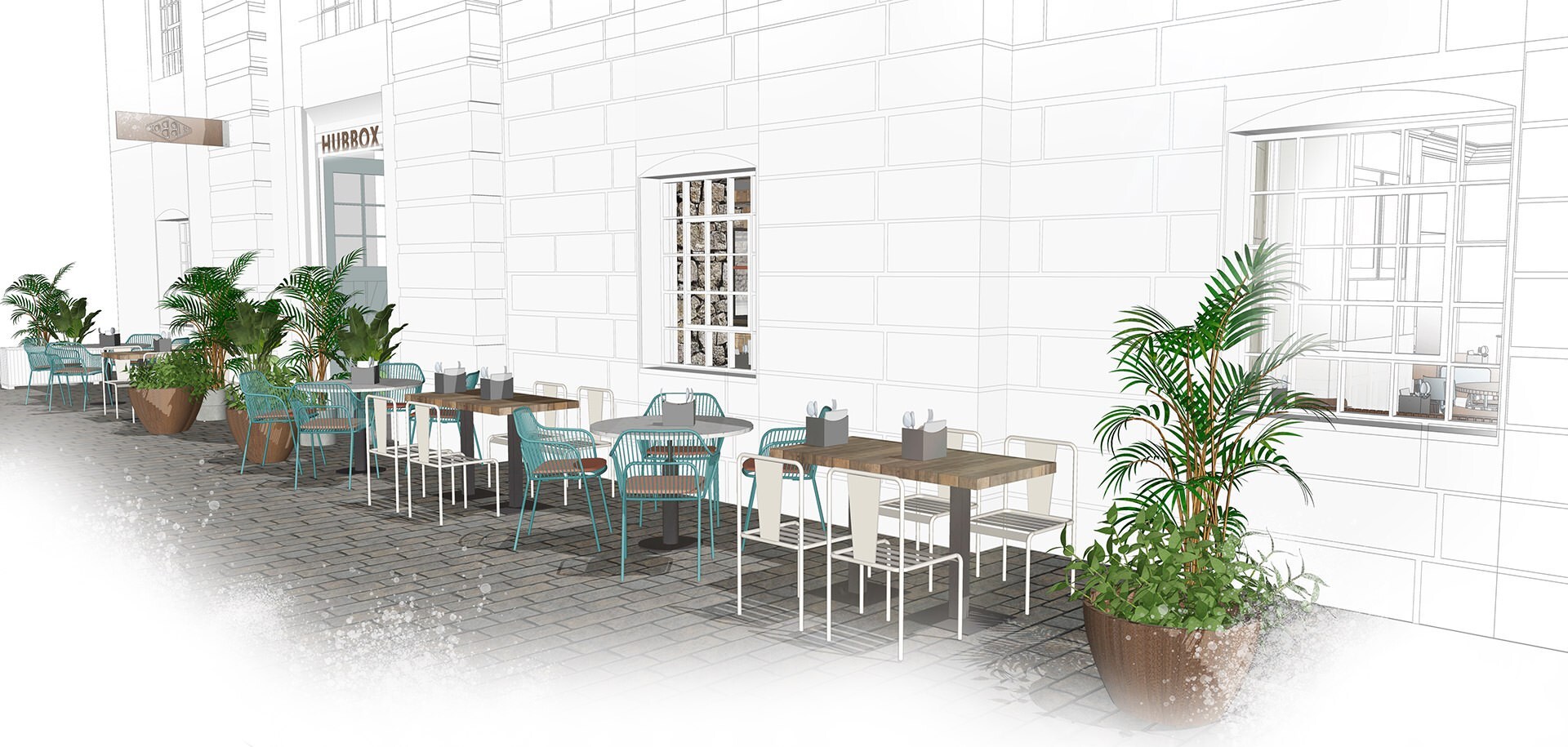 Hub box external front